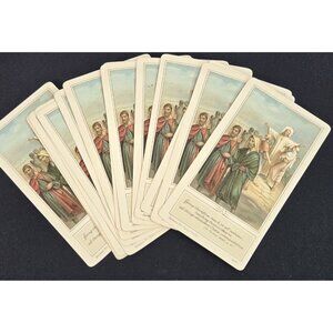 Great Commission Jesus Sends Disciples Vintage Holy Cards Lot 10pc English